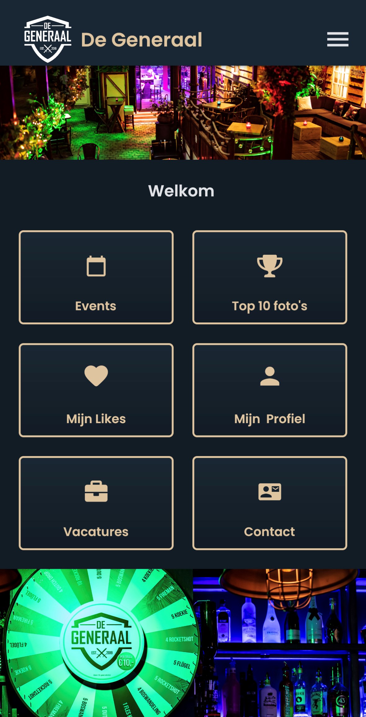 screenshot homepage